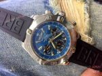 Replica Breitling Chronomat B01 Watch Blue Dial Black Rubber strap